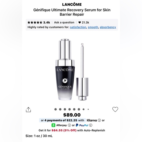 LANCÔME Advanced Génifique Youth Activating Concentrate Face Serum 1.0 fl. oz. - Picture 9 of 9